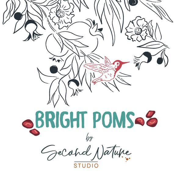 Phoebe Fabrics - Bright Poms