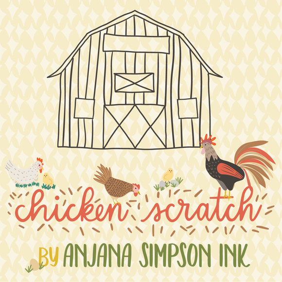 Phoebe Fabrics - Chicken Scratch