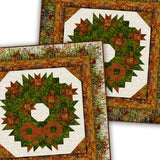 Gilded Winter Wreath Quilt Pattern