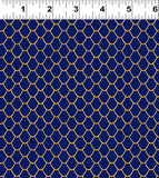Y4706-53M Navy Blue Gold Metallic